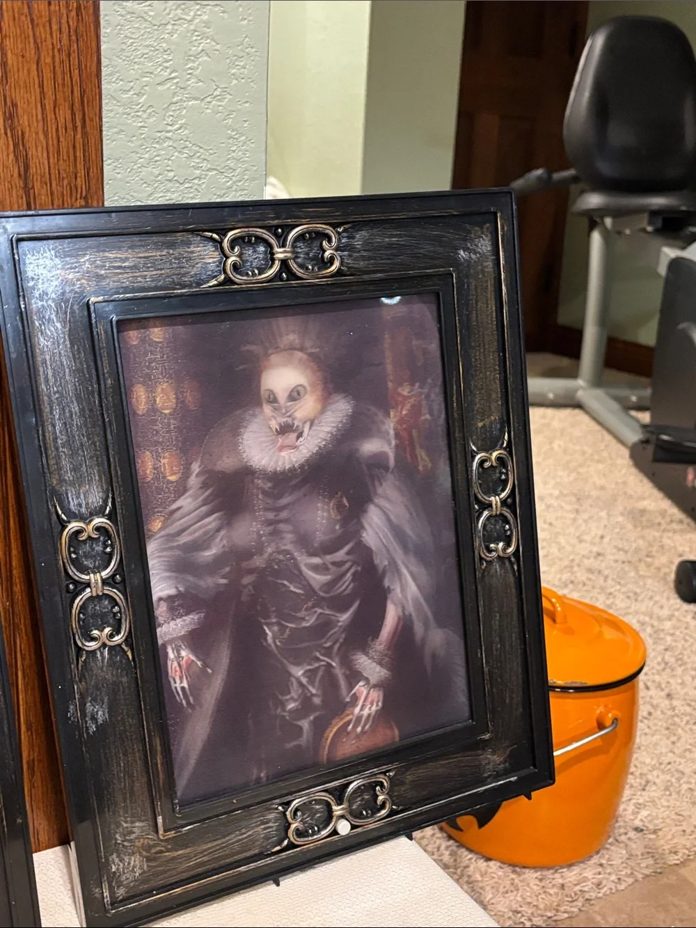 Two Spooky Ornate Halloween Pictures that Change to Scare